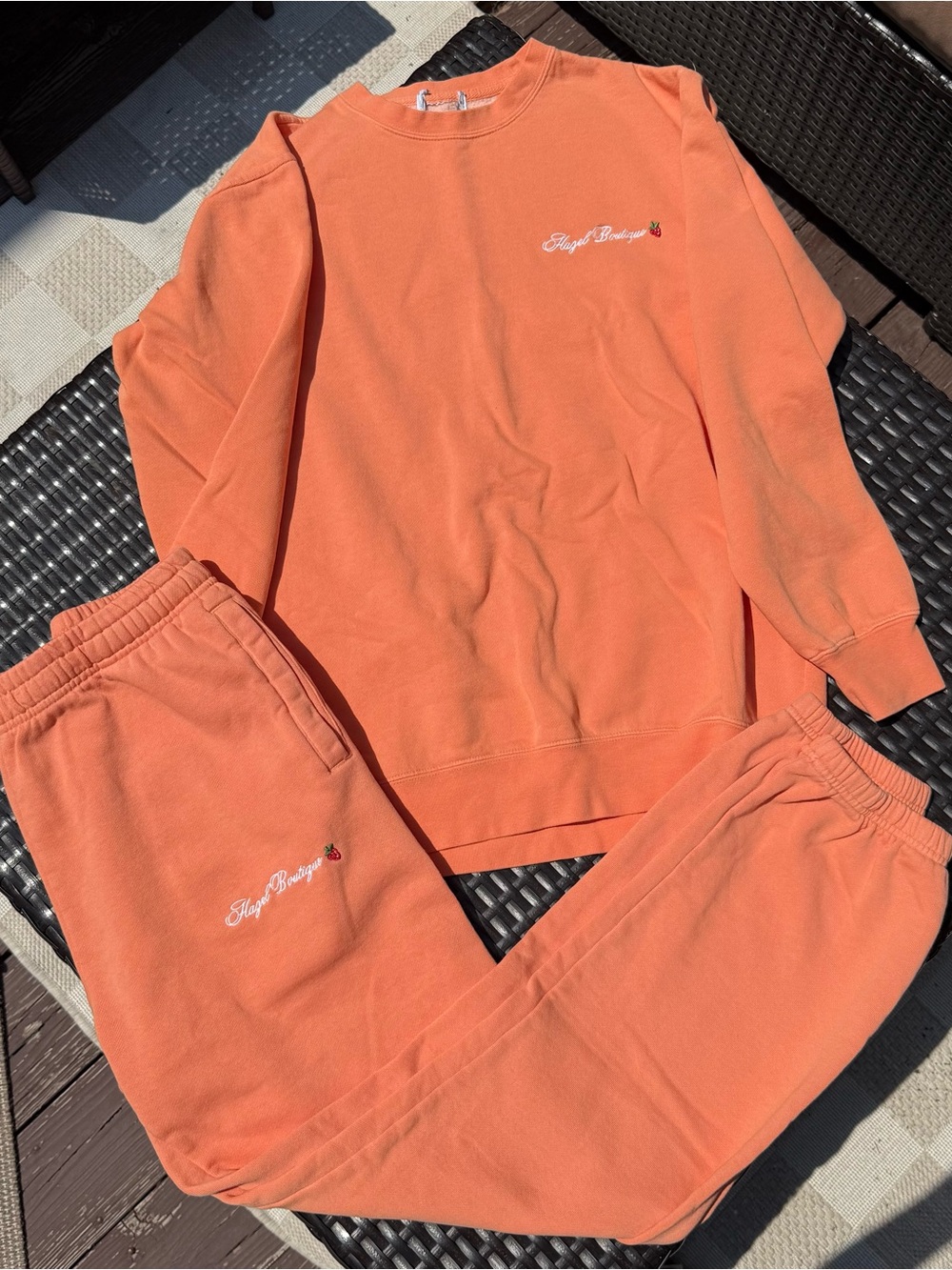hazel Orange Sweatshirt & Jogger Set
